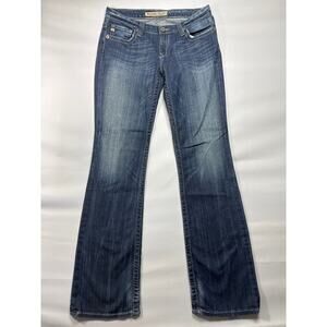 Big Star Women's Mid Rise Fit Maddie Boot Blue Denim Jeans - Size 28L (30x33)